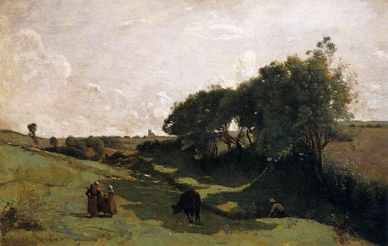 Jean Baptiste Camille  Corot The Vale oil painting picture